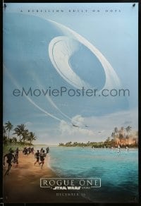 8c762 ROGUE ONE teaser DS 1sh 2016 A Star Wars Story, incredible image of Death Star and battle!