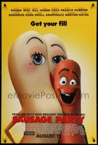 8c773 SAUSAGE PARTY advance DS 1sh 2016 Seth Rogen, Jonah Hill, outrageous image, a hero will rise!