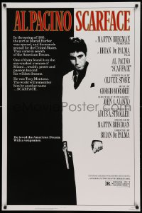8c778 SCARFACE 1sh 1983 Al Pacino as Tony Montana, Brian De Palma, Oliver Stone!