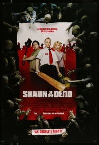 8c787 SHAUN OF THE DEAD advance 1sh 2004 Simon Pegg, Kate Ashfield, Nick Frost & zombies!