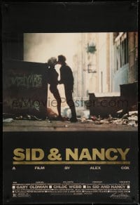 8c798 SID & NANCY foil 1sh 1986 Gary Oldman & Chloe Webb, punk rock, directed by Alex Cox!