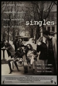8c807 SINGLES 1sh 1992 Cameron Crowe, Bridget Fonda, Matt Dillon, Kyra Sedgwick!