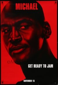 8c823 SPACE JAM teaser DS 1sh 1996 cool close-up of basketball star Michael Jordan!