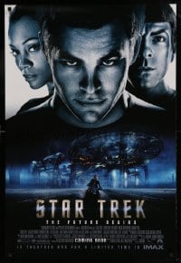 8c841 STAR TREK advance DS 1sh 2009 J.J. Abrams, top cast and the Enterprise, the future begins!