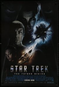 8c842 STAR TREK IMAX advance DS 1sh 2009 Chis Pine, Zachary Quinto, Zoe Saldana, space battle!