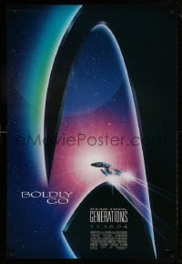 8c861 STAR TREK: GENERATIONS int'l advance 1sh 1994 cool sci-fi art of the Enterprise, Boldly Go!