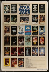 8c866 STAR WARS CHECKLIST 2-sided 1sh 1985 great images of U.S. posters!
