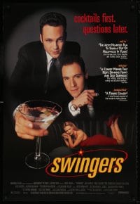 8c892 SWINGERS DS 1sh 1996 Vince Vaughn & Jon Favreau, sexy Heather Graham, cocktails first, reviews!
