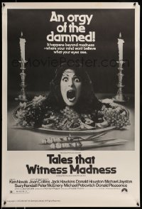 8c895 TALES THAT WITNESS MADNESS 1sh 1973 wacky screaming head on food platter horror image!