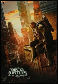 8c900 TEENAGE MUTANT NINJA TURTLES OUT OF THE SHADOWS teaser DS 1sh 2016 great image of Michelangelo