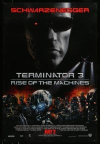 8c902 TERMINATOR 3 int'l advance 1sh 2003 Arnold Schwarzenegger, image of many killer cyborgs!