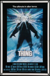8c909 THING 1sh 1982 John Carpenter classic sci-fi horror, Drew Struzan, regular credit design!
