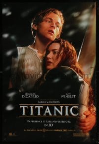 8c914 TITANIC IMAX DS 1sh R2012 Leonardo DiCaprio & Winslet, Cameron, collide with destiny!