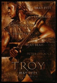 8c928 TROY teaser DS 1sh 2004 Eric Bana, Orlando Bloom, Brad Pitt as Achilles!