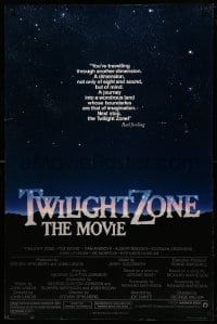 8c931 TWILIGHT ZONE 1sh 1983 Rod Serling TV series, Spielberg, different art by Commander!
