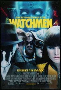 8c963 WATCHMEN IMAX DS 1sh 2009 Zack Snyder, Billy Crudup, Jackie Earle Haley & Malin Akerman!