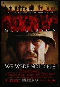 8c968 WE WERE SOLDIERS advance 1sh 2002 close-up of Vietnam soldier Mel Gibson!