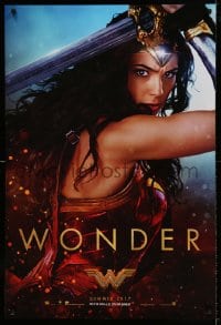 8c986 WONDER WOMAN teaser DS 1sh 2017 sexiest Gal Gadot in title role/Diana Prince, Wonder!