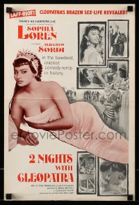 8d002 2 NIGHTS WITH CLEOPATRA pressbook 1963 Alberto Sordi, Ettore Manni & super sexy Sophia Loren