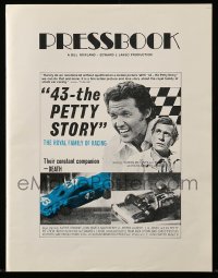 8d006 43 THE PETTY STORY pressbook 1972 great images of NASCAR race car driver Darren McGavin!