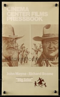 8d046 BIG JAKE pressbook 1971 great images of cowboys John Wayne & Richard Boone!