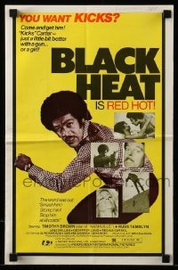 8d051 BLACK HEAT pressbook 1976 Kicks Carter is just a little bit better with a gun or a girl!