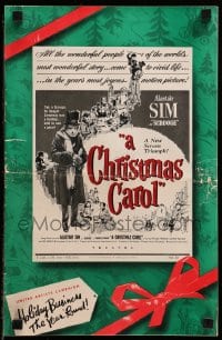 8d092 CHRISTMAS CAROL pressbook 1951 Charles Dickens holiday classic, Alastair Sim as Scrooge!