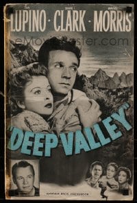8d112 DEEP VALLEY pressbook 1947 Ida Lupino, Dane Clark, Wayne Morris, mountainous thrills!