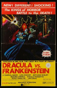 8d128 DRACULA VS. FRANKENSTEIN pressbook 1979 vampire comes to life to the sounds of rock & horror!