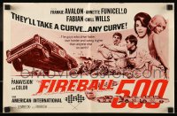 8d143 FIREBALL 500 pressbook 1966 Frankie Avalon & Annette Funicello, cool stock car racing art!