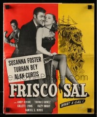 8d154 FRISCO SAL pressbook 1945 Turhan Bey, sexy Susanna Foster in World's most shameless spot!