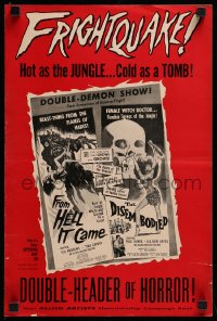 8d155 FROM HELL IT CAME/DISEMBODIED pressbook 1957 horror hot as the JUNGLE, cold as a TOMB!