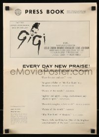 8d165 GIGI pressbook 1958 art of winking Leslie Caron, Best Director & Best Picture winner!