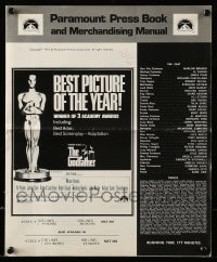8d171 GODFATHER awards pressbook 1972 Marlon Brando & Al Pacino in Francis Ford Coppola crime classic!