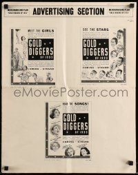8d174 GOLD DIGGERS OF 1933 pressbook supplement 1933 top stars & sexy showgirls, Busby Berkeley!