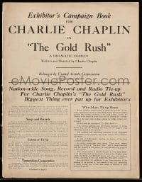 8d175 GOLD RUSH pressbook 1925 Charlie Chaplin comedy classic, great poster images, ultra rare!