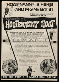 8d201 HOOTENANNY HOOT pressbook 1963 Johnny Cash and a ton of top country music stars!