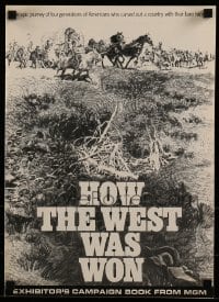 8d205 HOW THE WEST WAS WON pressbook R1970 John Ford epic, Debbie Reynolds, Gregory Peck & all-star cast!