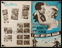 8d209 I MET MY LOVE AGAIN pressbook R1948 great images of pretty Joan Bennett & Henry Fonda!