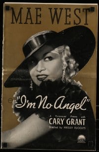 8d213 I'M NO ANGEL pressbook 1933 great images of sexy Mae West & young Cary Grant, rare!
