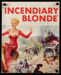 8d216 INCENDIARY BLONDE pressbook 1945 art of super sexy showgirl Betty Hutton as Texas Guinan!