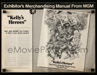 8d231 KELLY'S HEROES pressbook 1970 Clint Eastwood, Savalas, Rickles, Sutherland, Jack Davis art!