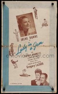8d242 LADY IN A JAM pressbook 1942 Irene Dunne, Patrick Knowles, Ralph Bellamy, Eugene Pallette