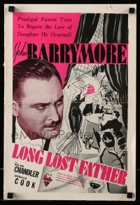8d254 LONG LOST FATHER pressbook 1934 John Barrymore, sexy art of Helen Chandler in nightclub!