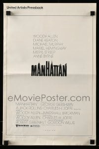 8d272 MANHATTAN pressbook 1979 Woody Allen & Diane Keaton, New York City classic!