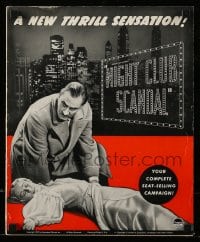 8d299 NIGHT CLUB SCANDAL pressbook 1937 John Barrymore, Lynne Overman, Charles Bickford
