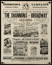 8d386 SHANNONS OF BROADWAY pressbook 1929 from James & Lucille Gleason's autobiographical play!