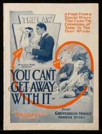 8d497 YOU CAN'T GET AWAY WITH IT pressbook 1924 they wanted the roses without the thorns, rare!