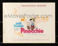 8d855 PINOCCHIO presskit w/ 11 stills R1971 Disney classic about a wooden boy who wants to be real!