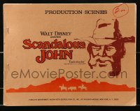 8d896 SCANDALOUS JOHN presskit w/ 16 stills 1971 Walt Disney western starring Brian Keith!